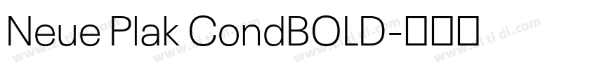Neue Plak CondBOLD字体转换